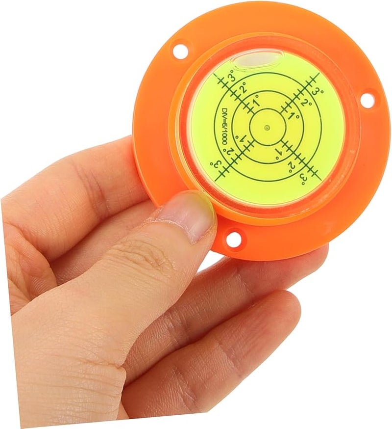 Orange Cylindrical Level Frame Bubble Level 6X6X1.5CM for Precise Construction - Image 3